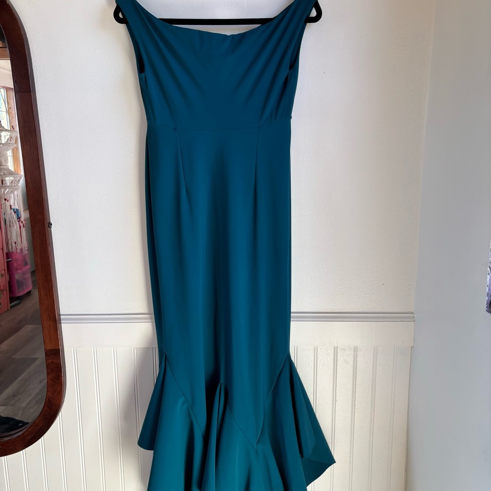 Chiara Boni La Petite Robe Dress Fit and Flare Teal Size 8/44 - Picture 15 of 16